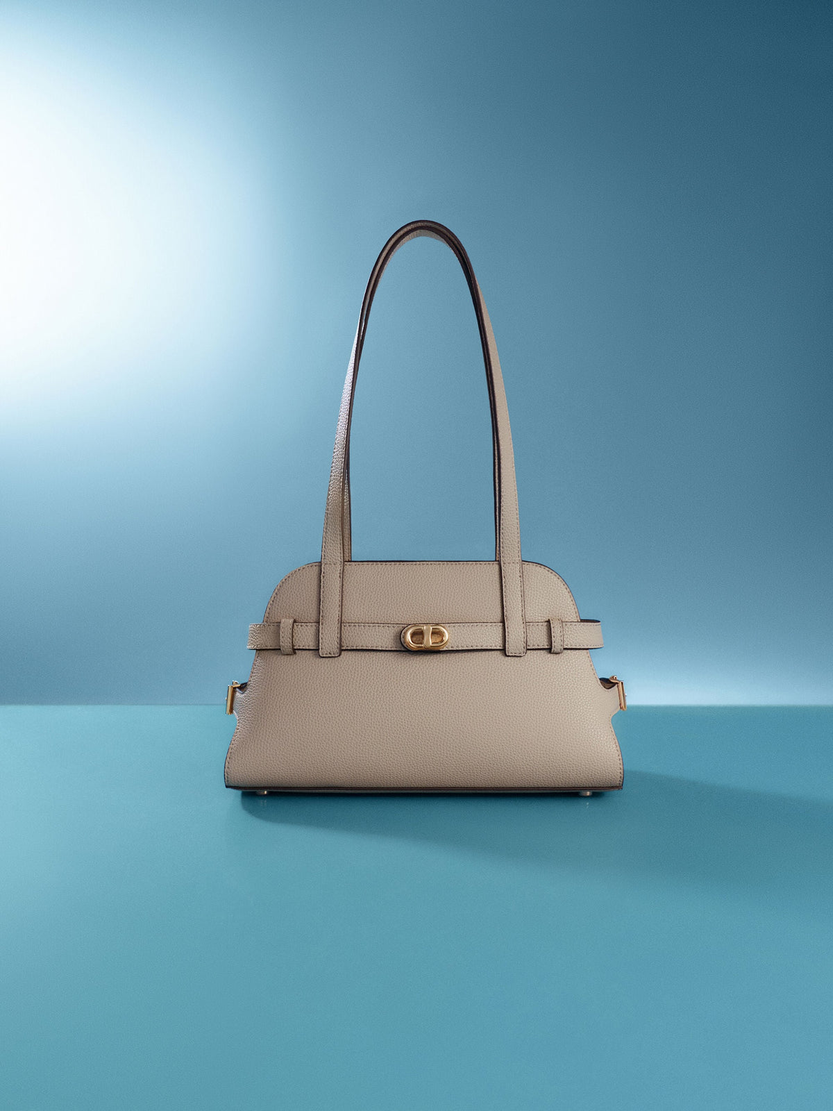 CHARLES & KEITH Quality | Aubrielle Belted Shoulder Bag - Taupe