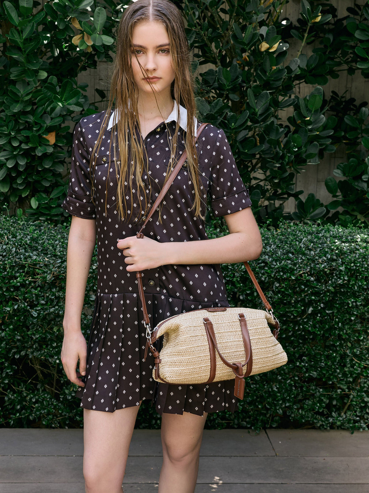 CHARLES & KEITH Latest | Fergie Woven Bowling Bag - Multi