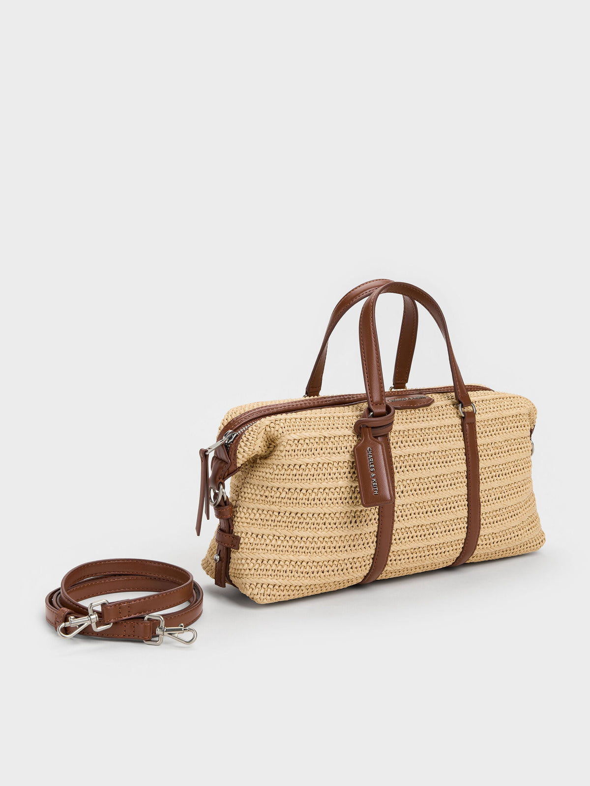 CHARLES & KEITH Latest | Fergie Woven Bowling Bag - Multi