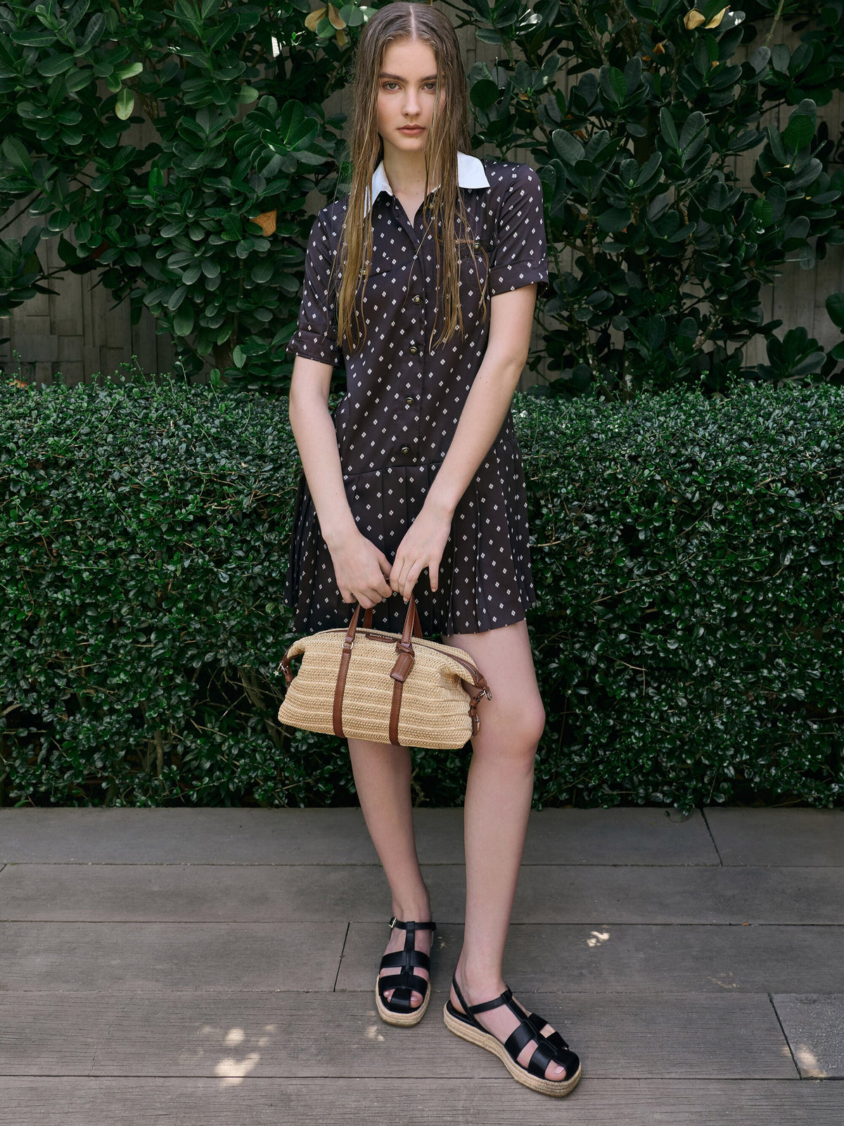 CHARLES & KEITH Latest | Fergie Woven Bowling Bag - Multi