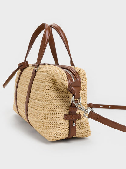 CHARLES & KEITH Latest | Fergie Woven Bowling Bag - Multi