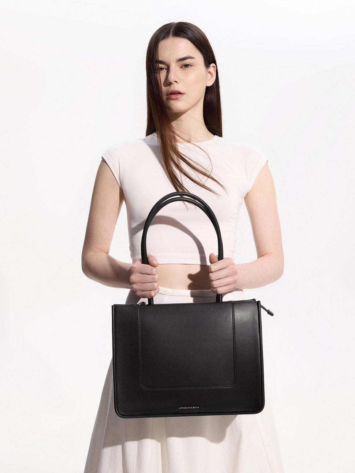 CHARLES & KEITH Signature | Daylla Tote Bag - Noir