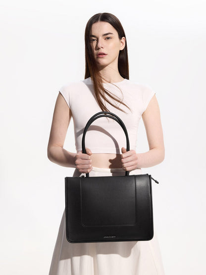 CHARLES & KEITH Signature | Daylla Tote Bag - Noir