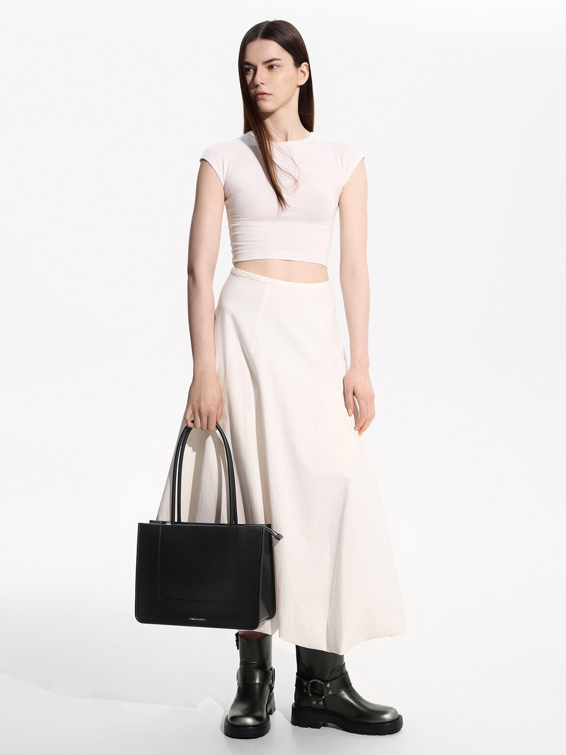 CHARLES & KEITH Signature | Daylla Tote Bag - Noir