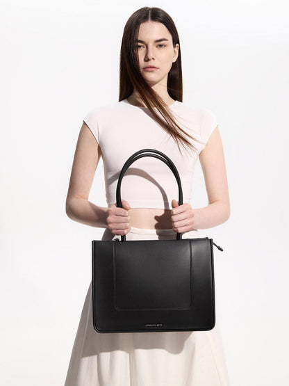 CHARLES & KEITH Signature | Daylla Tote Bag - Noir
