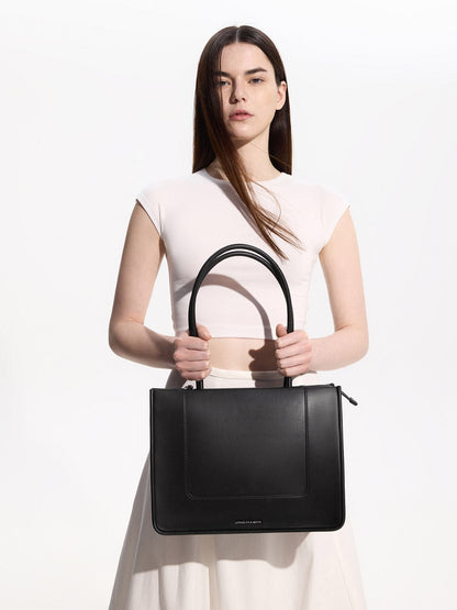 CHARLES & KEITH Signature | Daylla Tote Bag - Noir