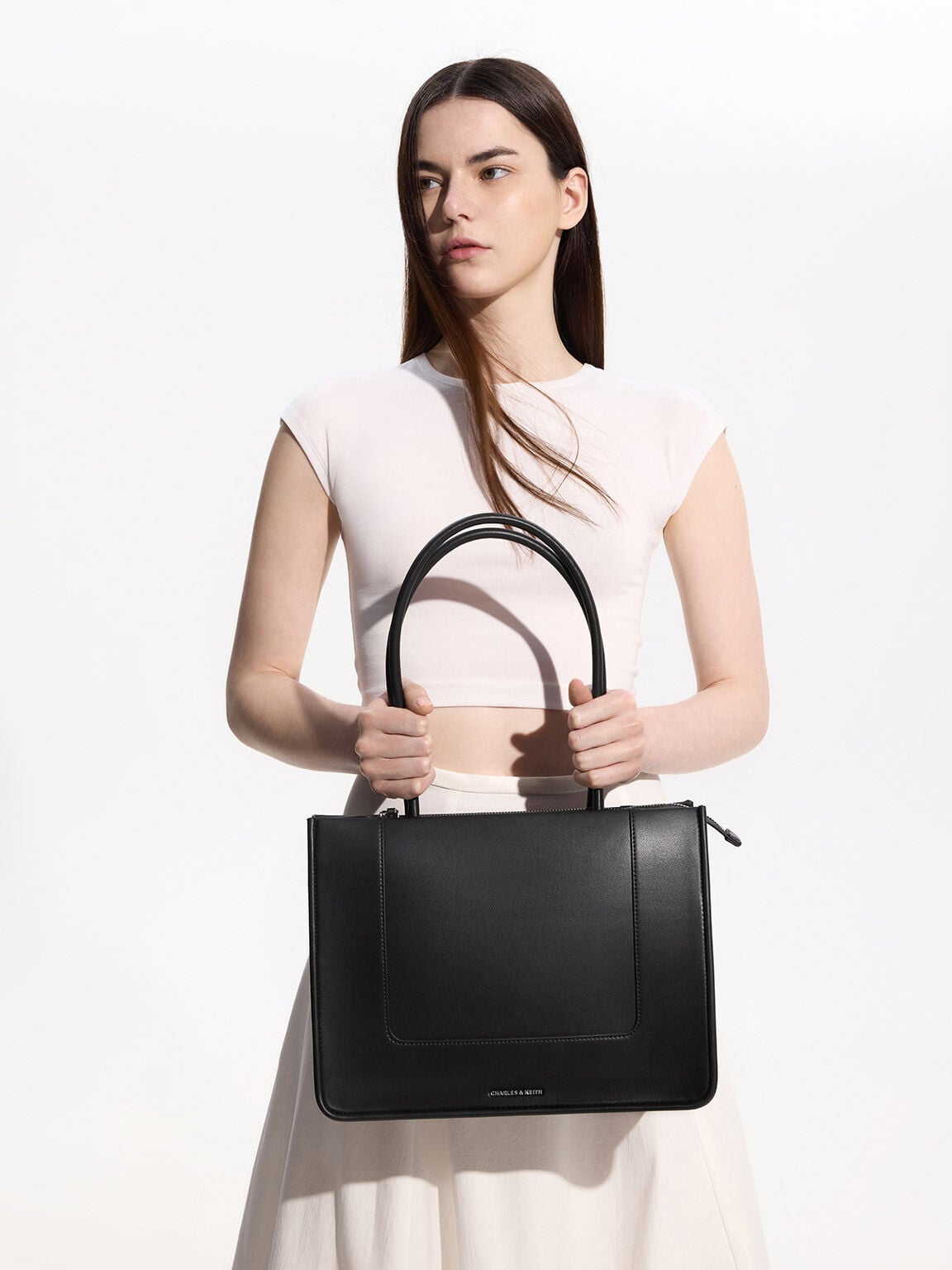 CHARLES & KEITH Signature | Daylla Tote Bag - Noir