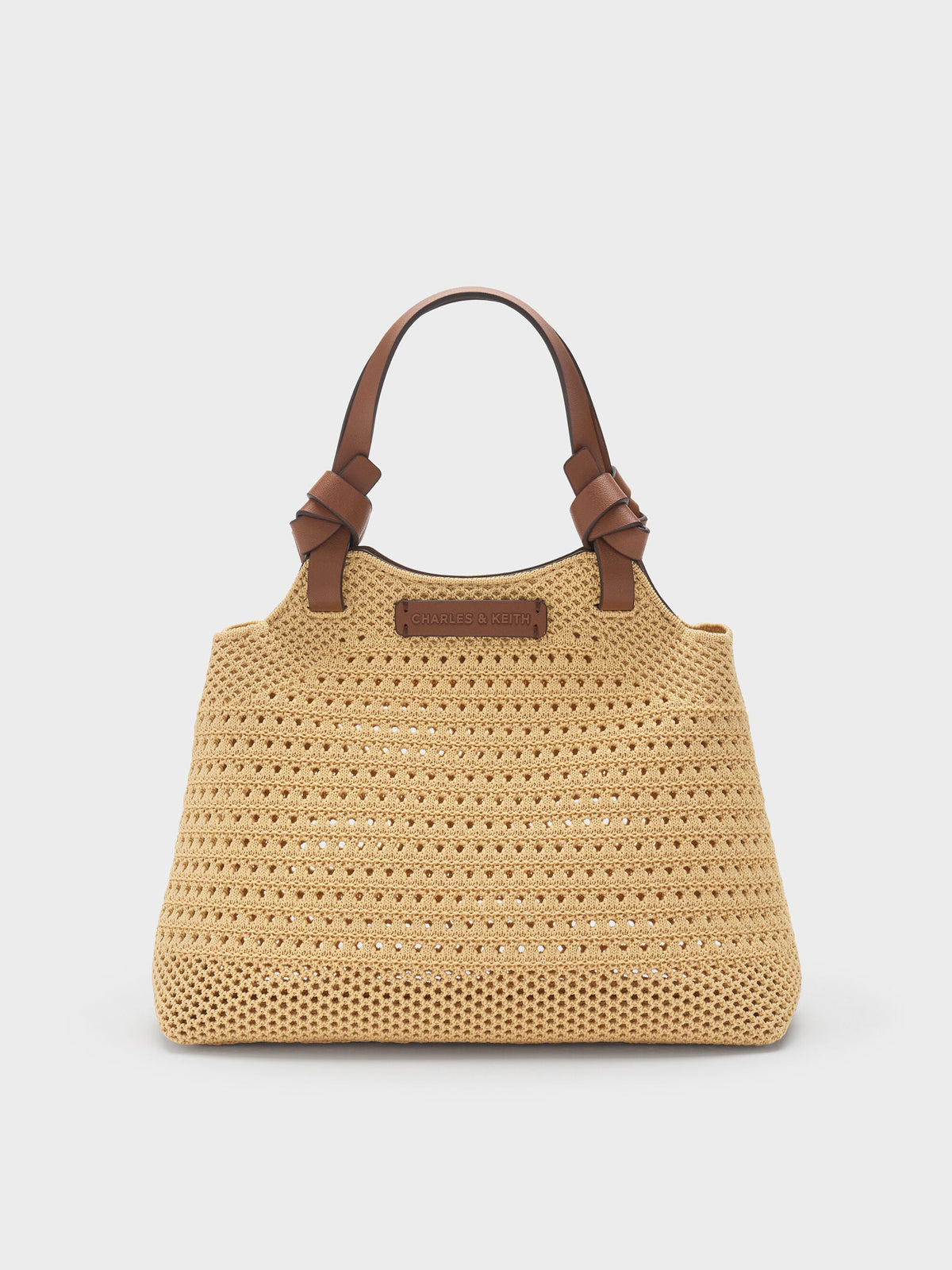 CHARLES & KEITH Discount | Mini Ida Knitted Tote Bag - Beige