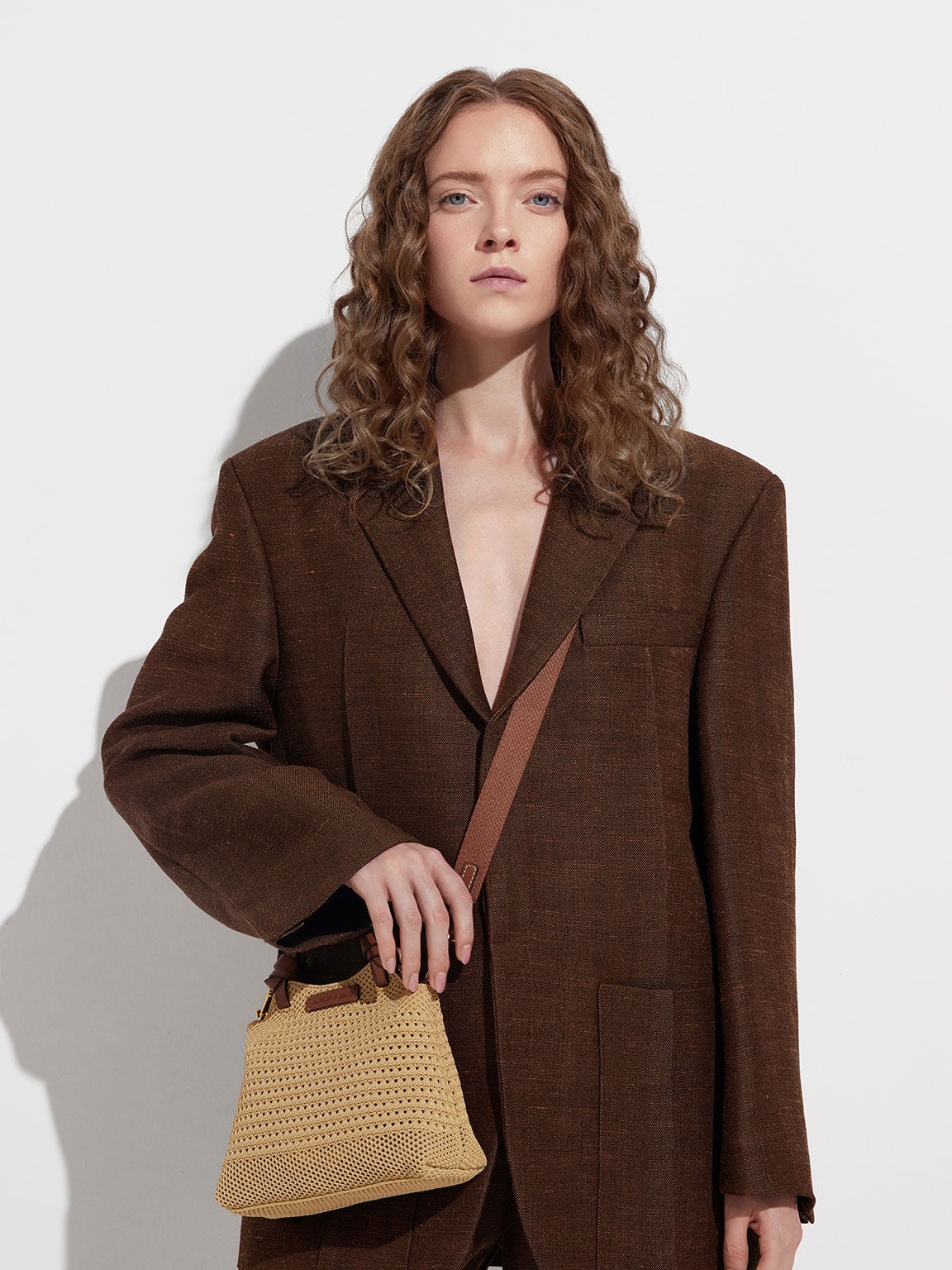 CHARLES & KEITH Discount | Mini Ida Knitted Tote Bag - Beige