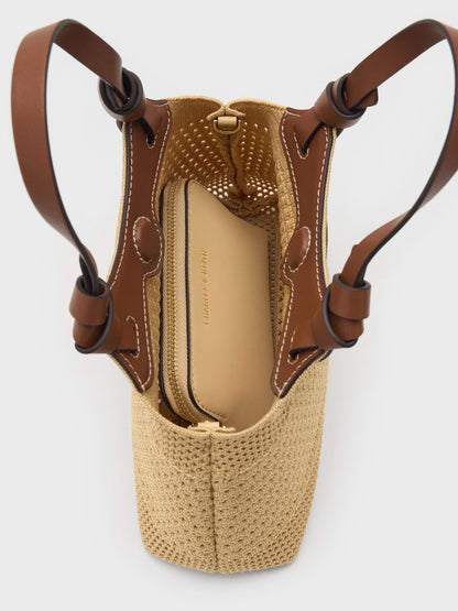 CHARLES & KEITH Discount | Mini Ida Knitted Tote Bag - Beige