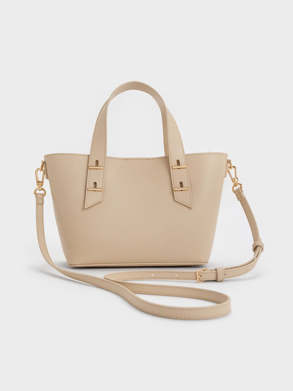 CHARLES & KEITH Sale | Mini Shania Tote Bag - Dusted Oat
