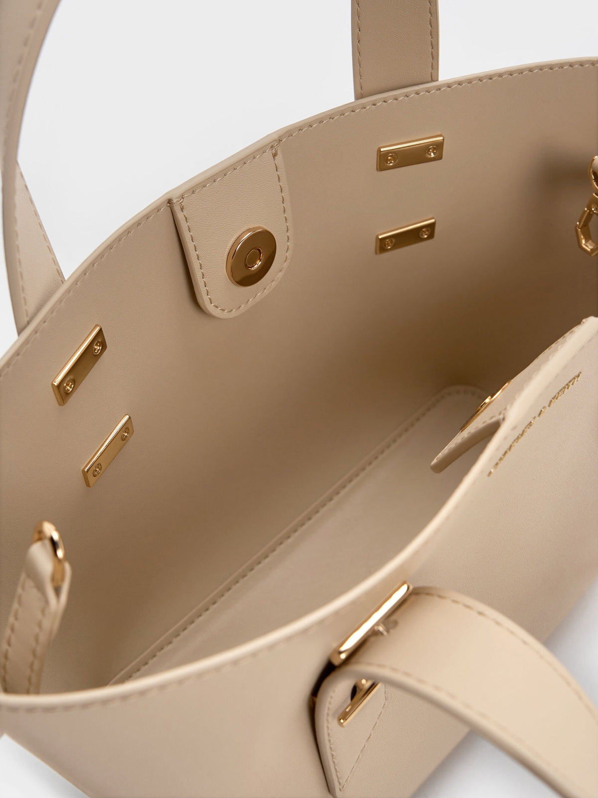 CHARLES & KEITH Sale | Mini Shania Tote Bag - Dusted Oat