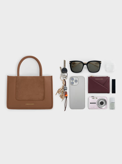 CHARLES & KEITH Hot Sale | Mini Daylla Tote Bag - Mocha Brown