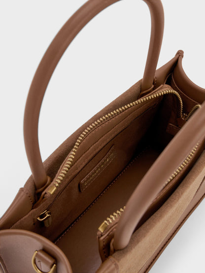 CHARLES & KEITH Hot Sale | Mini Daylla Tote Bag - Mocha Brown