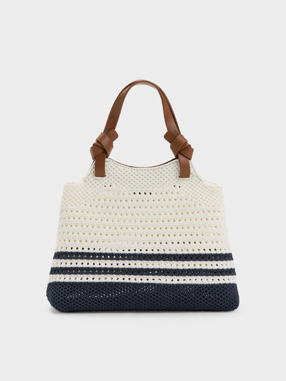 CHARLES & KEITH Best Price | Mini Ida Striped Knitted Tote Bag - Multi