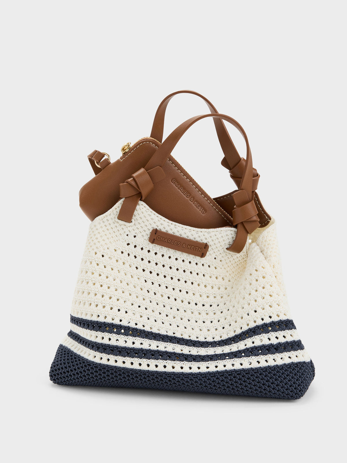 CHARLES & KEITH Best Price | Mini Ida Striped Knitted Tote Bag - Multi