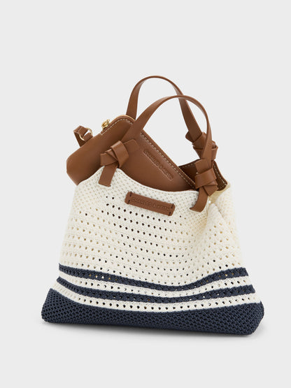 CHARLES & KEITH Best Price | Mini Ida Striped Knitted Tote Bag - Multi