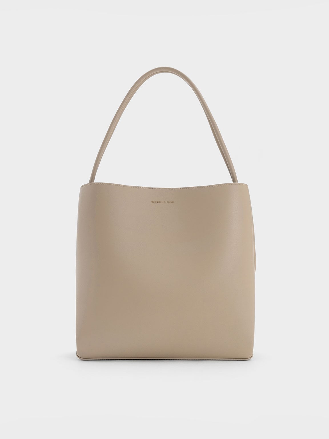 CHARLES & KEITH Signature | Leia Tote Bag - Taupe