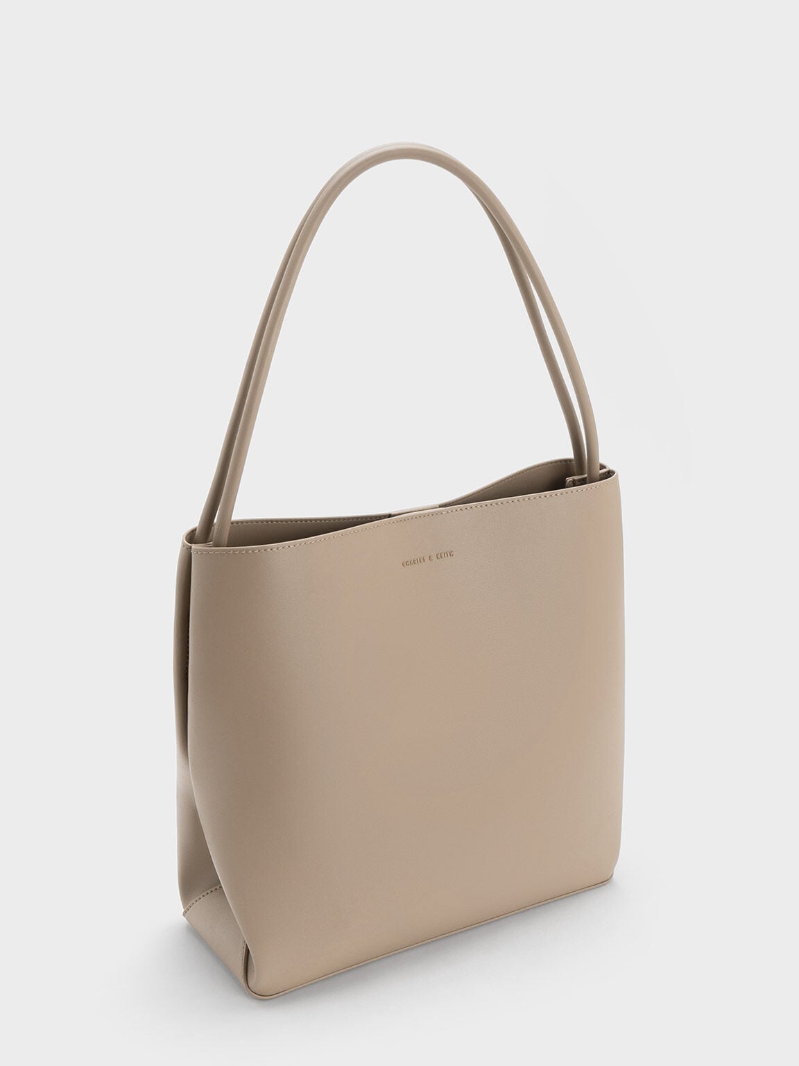 CHARLES & KEITH Signature | Leia Tote Bag - Taupe