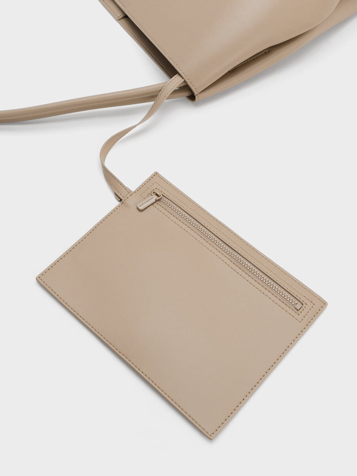 CHARLES & KEITH Signature | Leia Tote Bag - Taupe