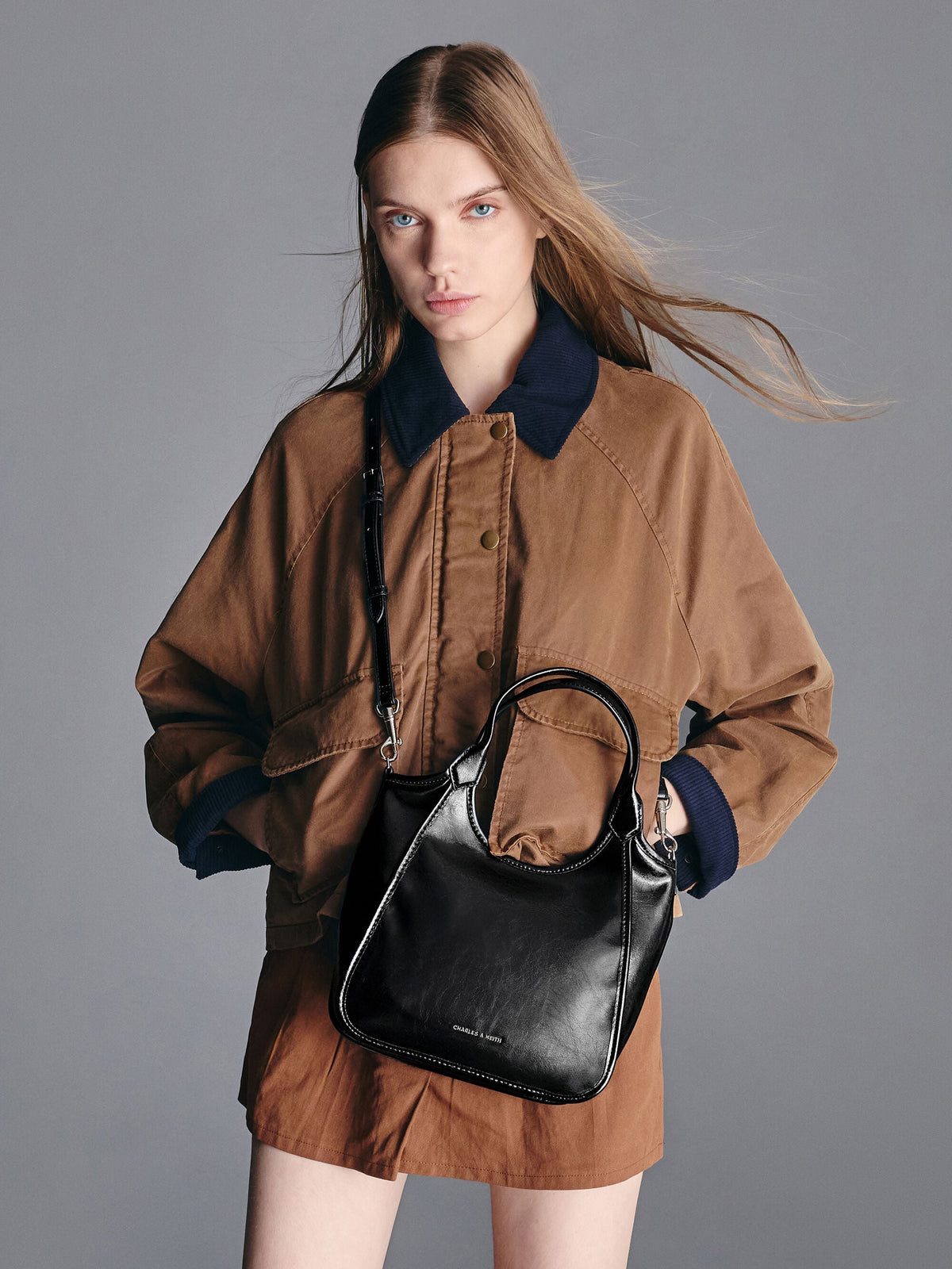 CHARLES & KEITH Top Pick | Mini Sianna Tote Bag - Noir