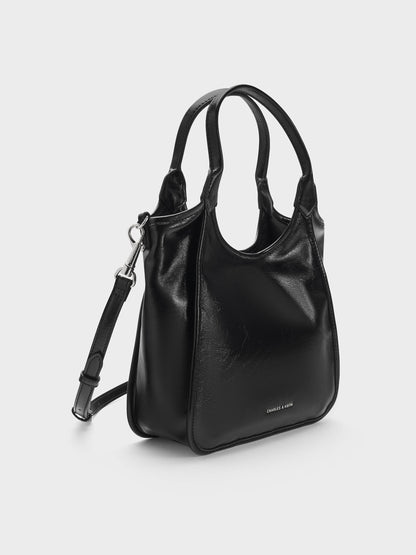CHARLES & KEITH Top Pick | Mini Sianna Tote Bag - Noir