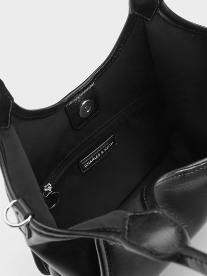CHARLES & KEITH Top Pick | Mini Sianna Tote Bag - Noir