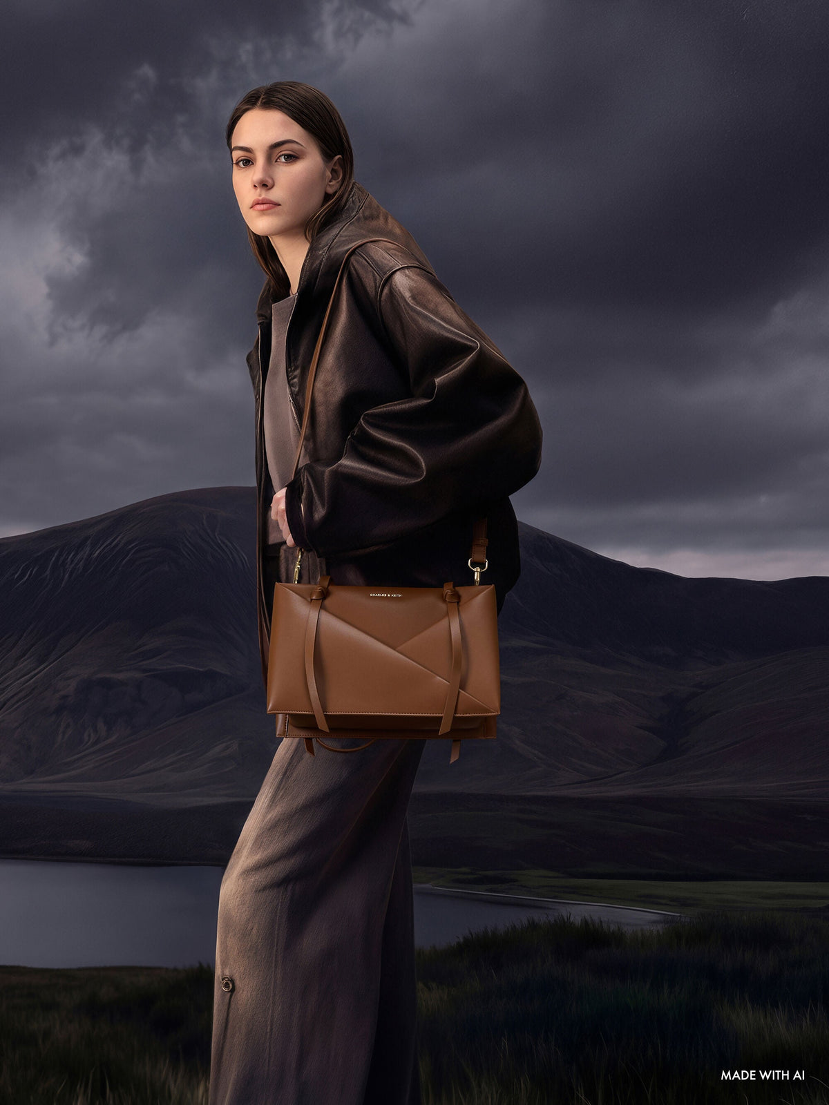 CHARLES & KEITH Best Price | Midori Geometric Tote Bag - Chocolate