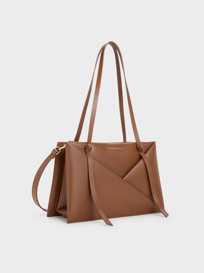 CHARLES & KEITH Best Price | Midori Geometric Tote Bag - Chocolate