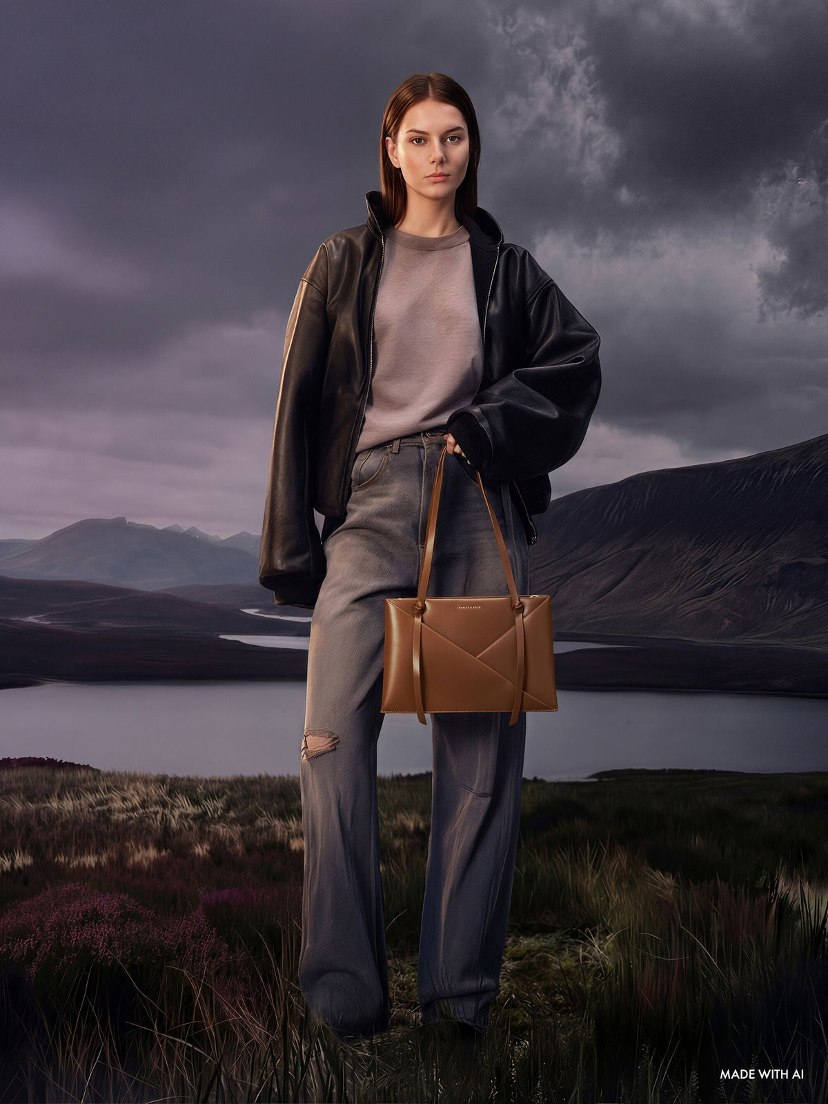 CHARLES & KEITH Best Price | Midori Geometric Tote Bag - Chocolate