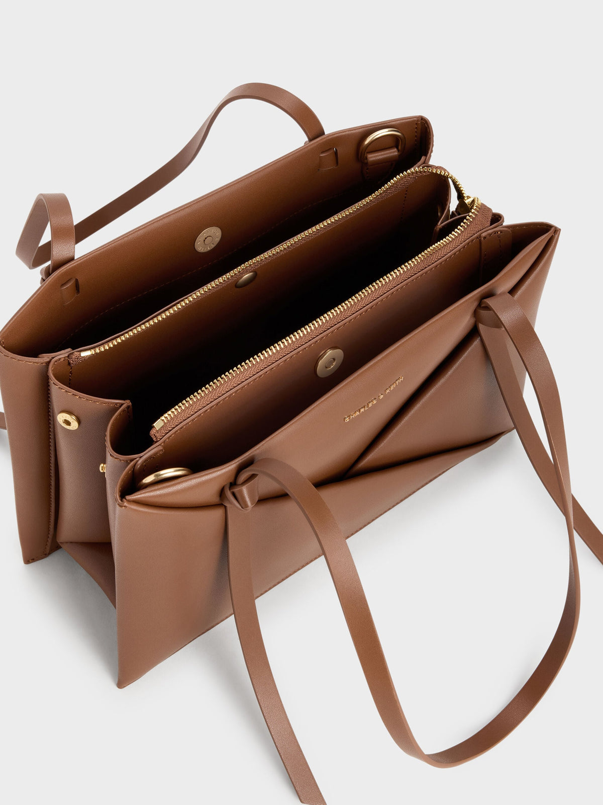 CHARLES & KEITH Best Price | Midori Geometric Tote Bag - Chocolate