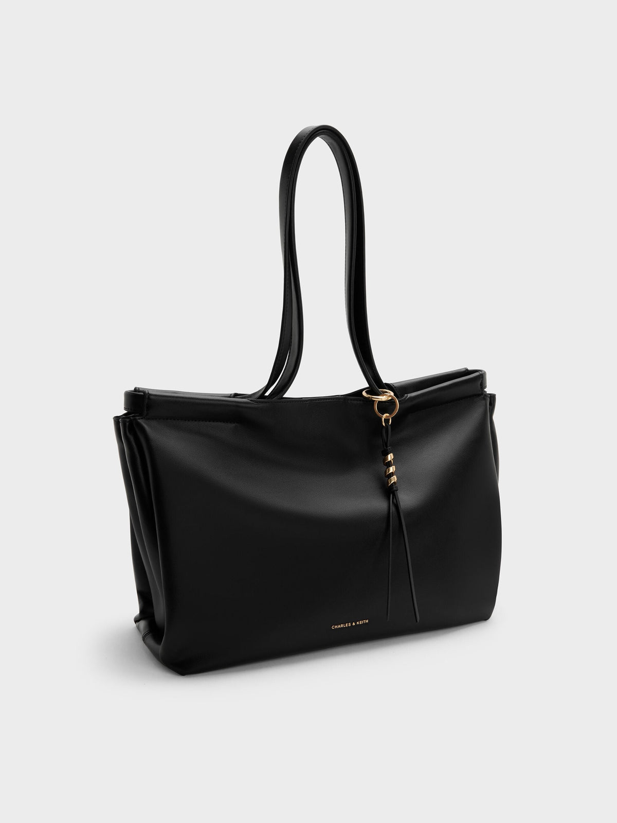 CHARLES & KEITH Special Offer | XL Zephyr Tassel Tote Bag - Black