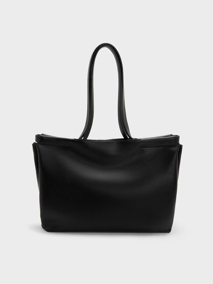 CHARLES & KEITH Special Offer | XL Zephyr Tassel Tote Bag - Black