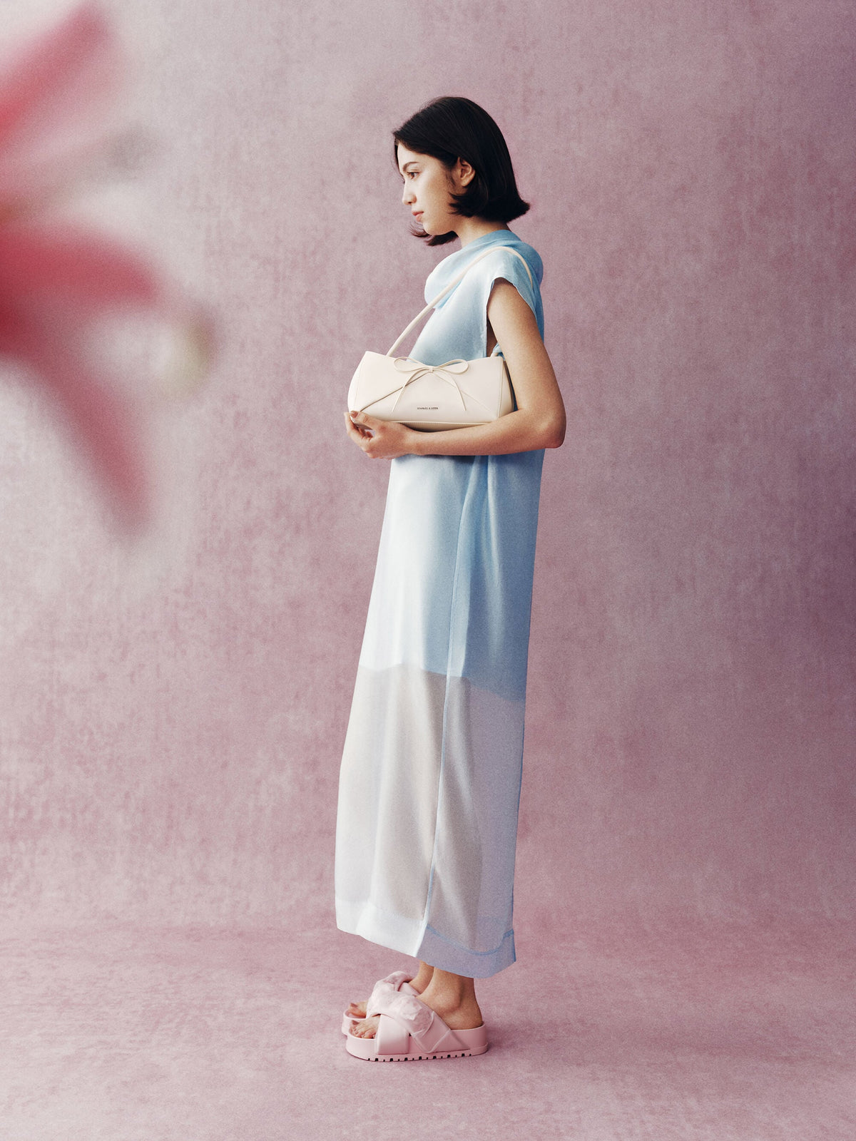 CHARLES & KEITH New | Hazel Bow Panelled Shoulder Bag - Cream