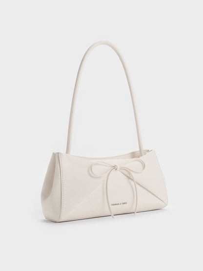 CHARLES & KEITH New | Hazel Bow Panelled Shoulder Bag - Cream