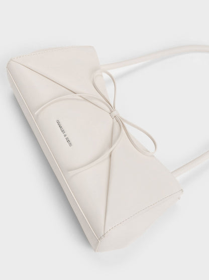 CHARLES & KEITH New | Hazel Bow Panelled Shoulder Bag - Cream
