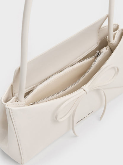 CHARLES & KEITH New | Hazel Bow Panelled Shoulder Bag - Cream
