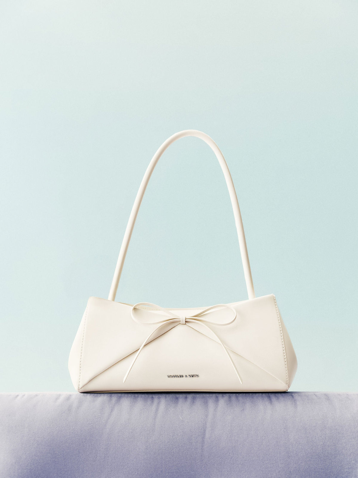 CHARLES & KEITH New | Hazel Bow Panelled Shoulder Bag - Cream