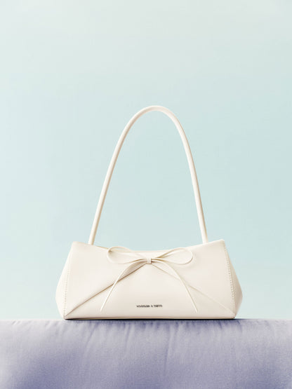 CHARLES & KEITH New | Hazel Bow Panelled Shoulder Bag - Cream