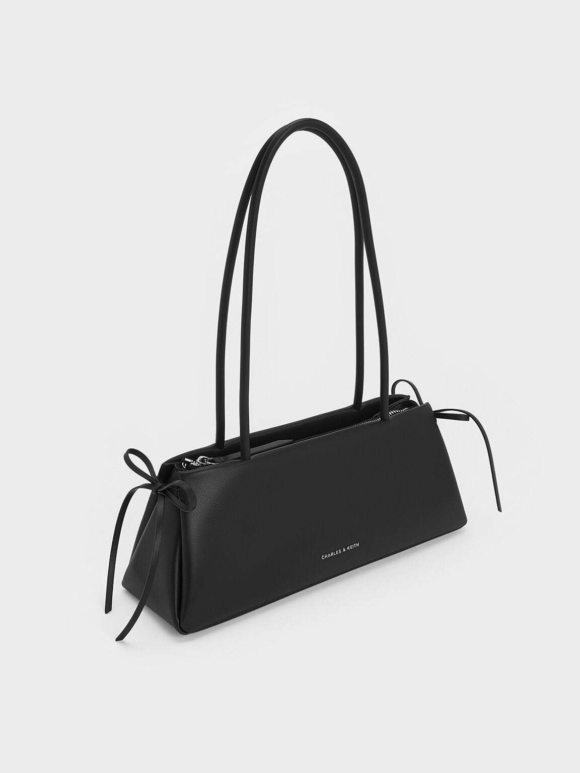 CHARLES & KEITH Exclusive | Hazel Bow Shoulder Bag - Noir