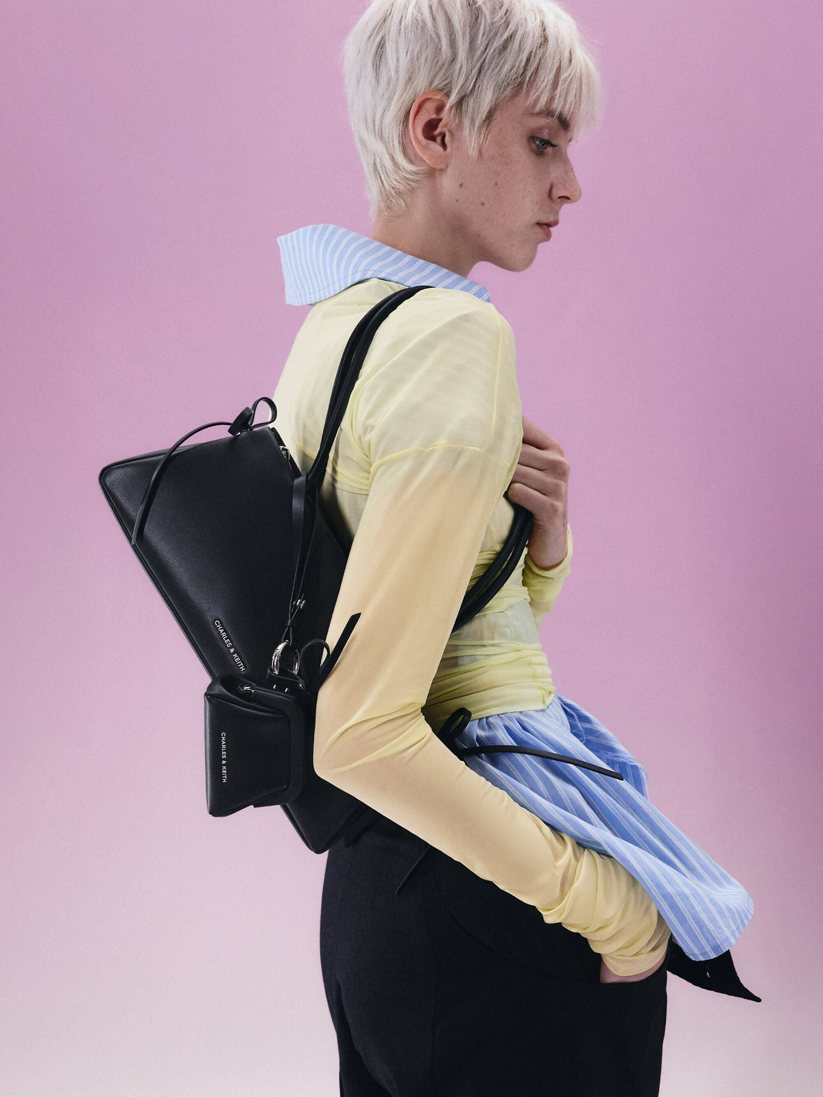 CHARLES & KEITH Exclusive | Hazel Bow Shoulder Bag - Noir