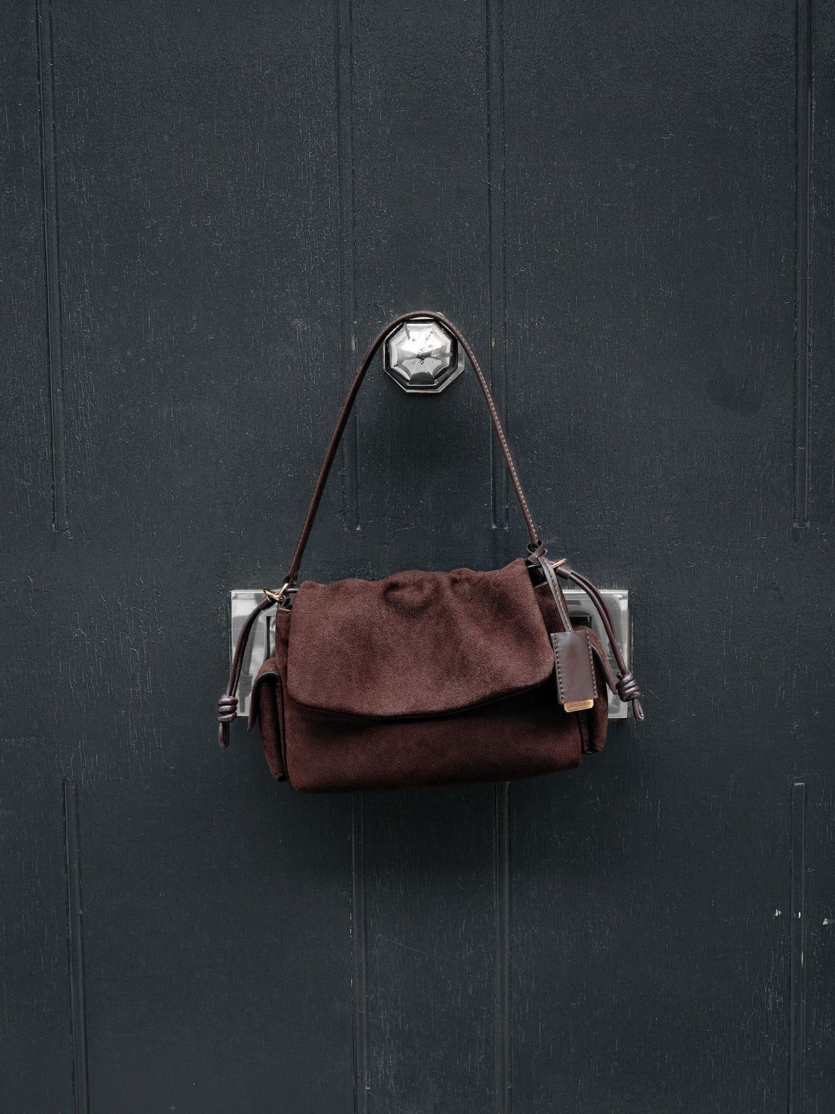 CHARLES & KEITH Everyday | Khai Ruched Top Handle Bag - Espresso Brown