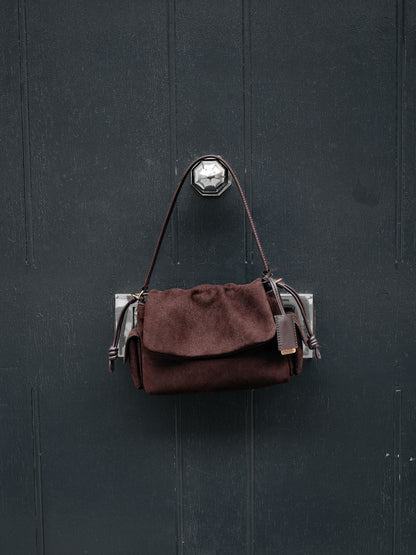 CHARLES & KEITH Everyday | Khai Ruched Top Handle Bag - Espresso Brown