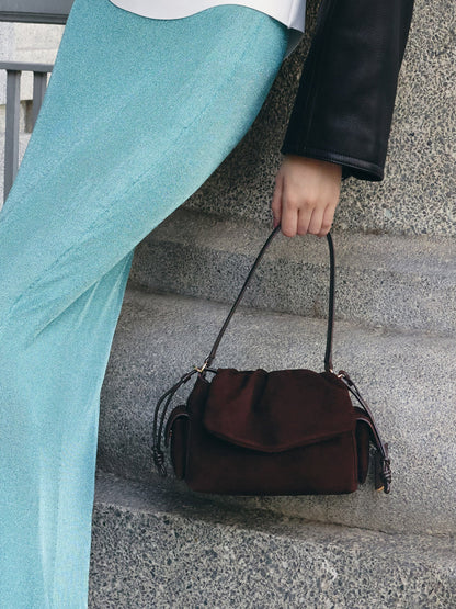 CHARLES & KEITH Everyday | Khai Ruched Top Handle Bag - Espresso Brown