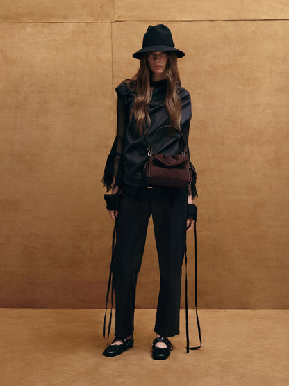 CHARLES & KEITH Everyday | Khai Ruched Top Handle Bag - Espresso Brown