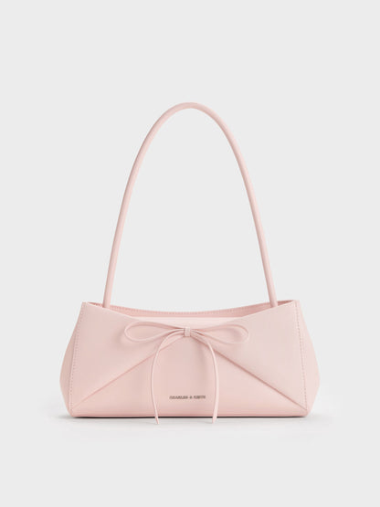 CHARLES & KEITH Best Price | Hazel Bow Panelled Shoulder Bag - Soft Pink