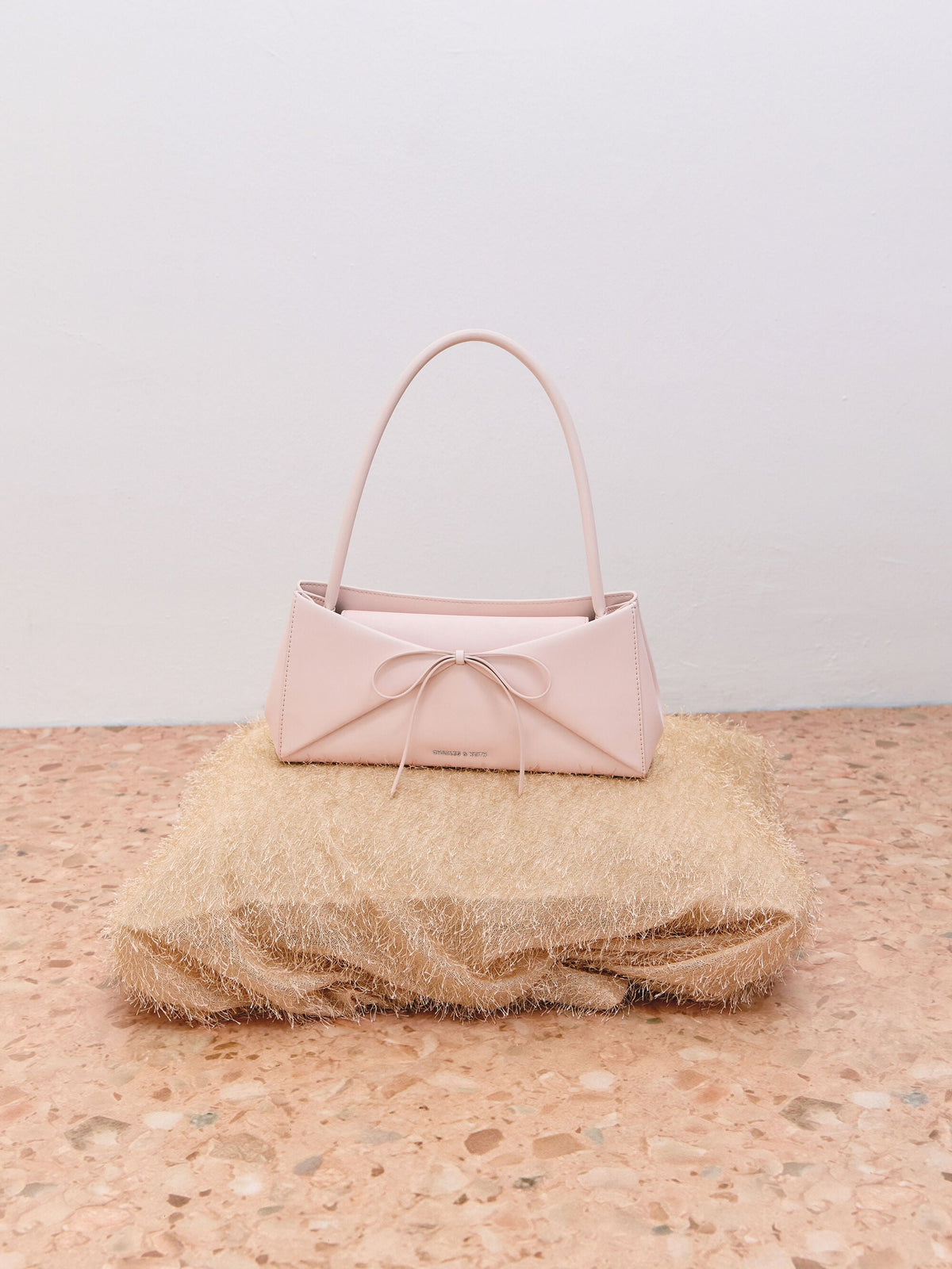 CHARLES & KEITH Best Price | Hazel Bow Panelled Shoulder Bag - Soft Pink