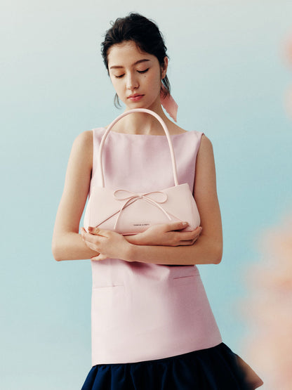 CHARLES & KEITH Best Price | Hazel Bow Panelled Shoulder Bag - Soft Pink