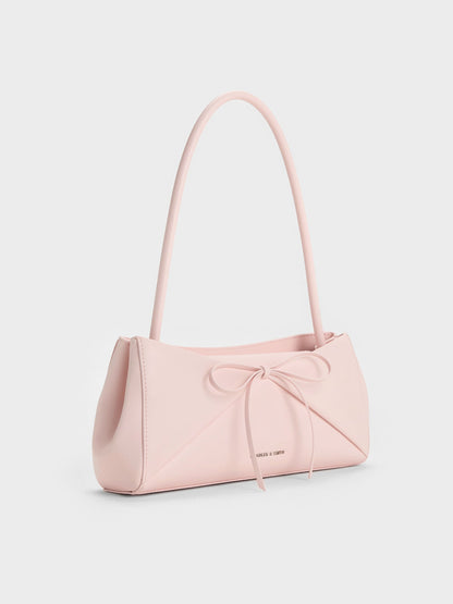 CHARLES & KEITH Best Price | Hazel Bow Panelled Shoulder Bag - Soft Pink