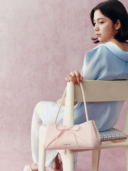 CHARLES & KEITH Best Price | Hazel Bow Panelled Shoulder Bag - Soft Pink